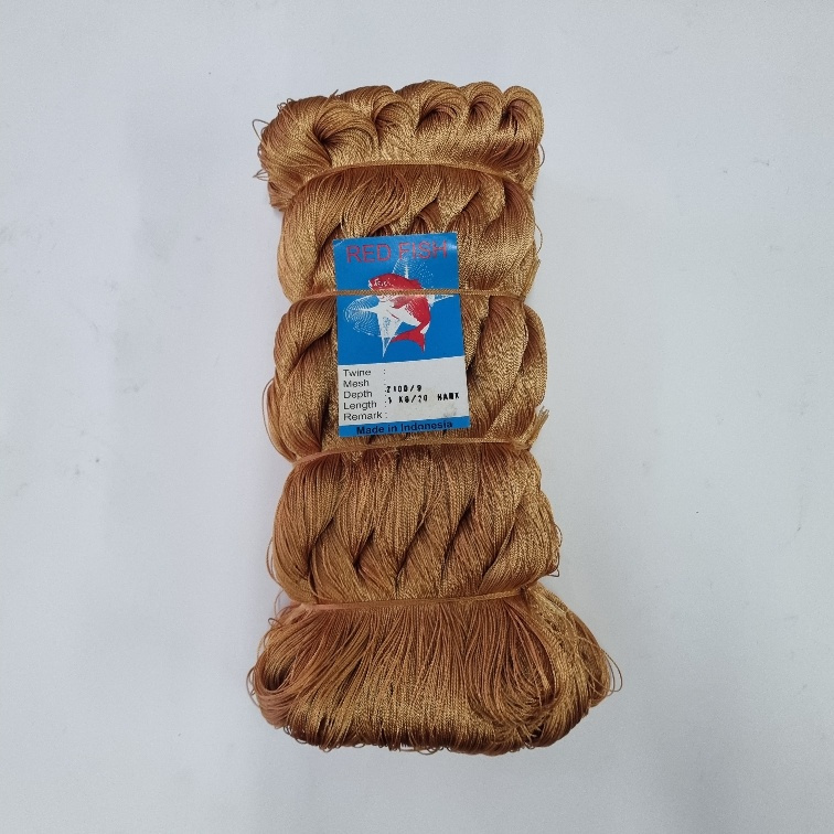 Benang 210d/9ply d9 d/9ply 9ply plai play Nylon Nilon Multifilament Jaring Ikan Warna Kuning Emas