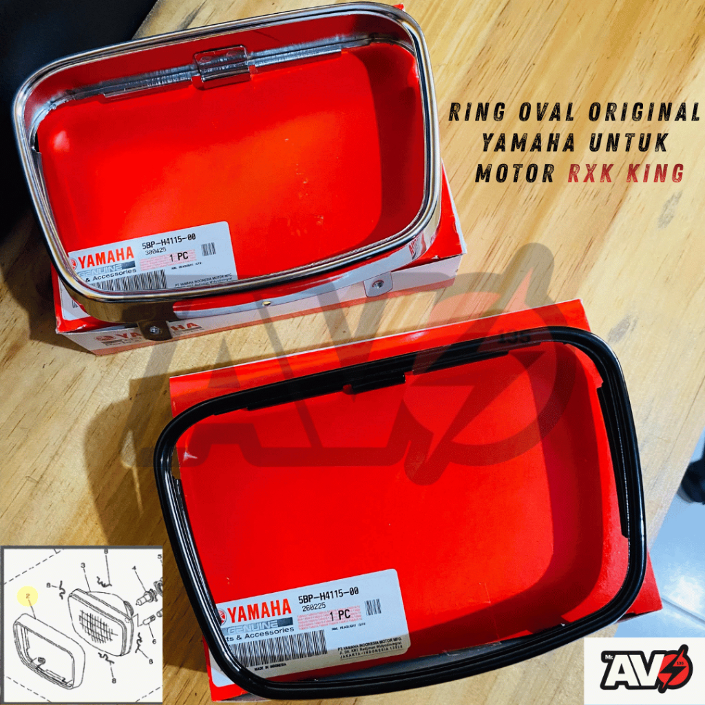 RING LAMPU RX KING NEW HITAM CHROME ORI ORIGINAL YAMAHA