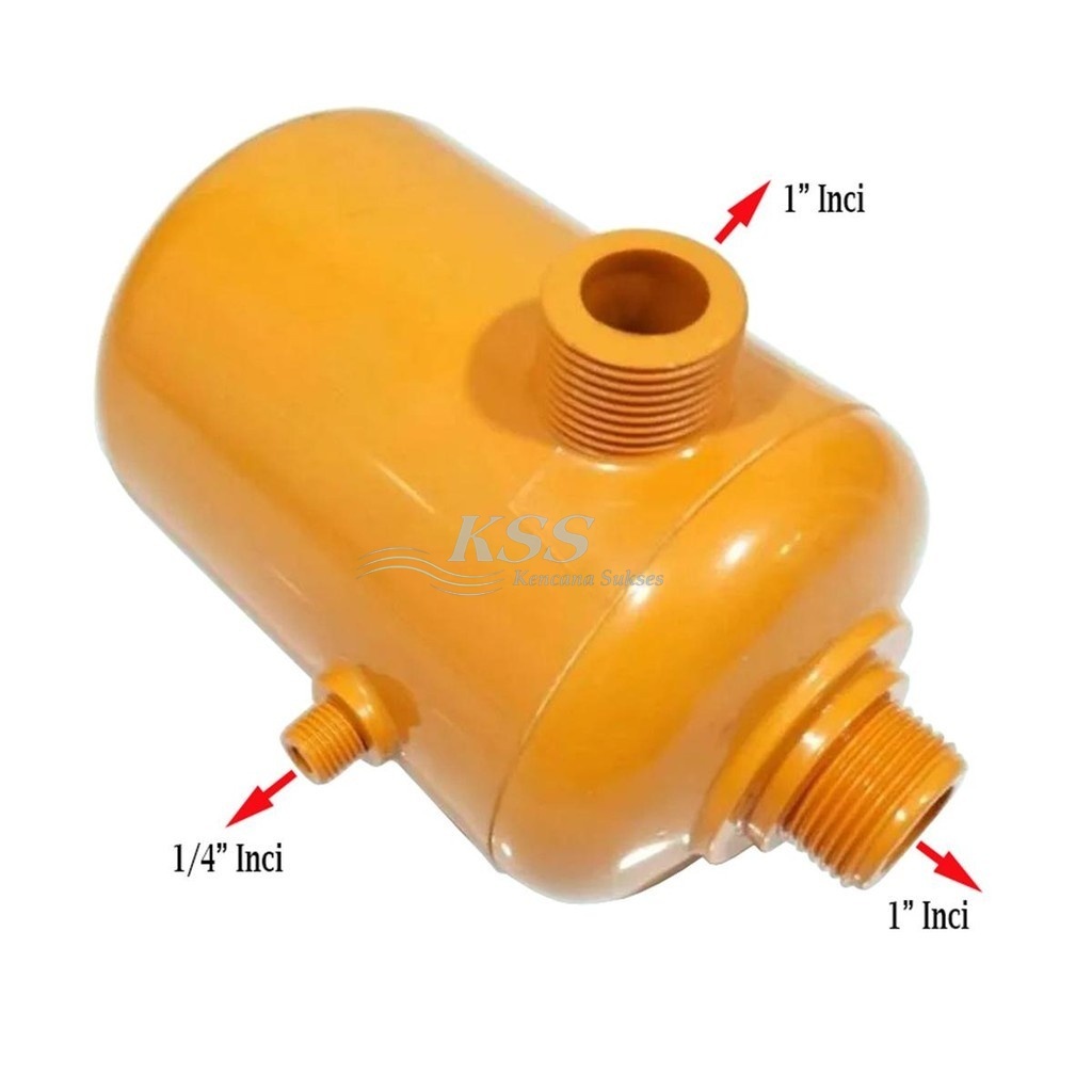 Tabung Otomatis Pompa Air Bahan Fiber 2 Liter / Tabung Automatis Mesin Sanyo Orange KSS