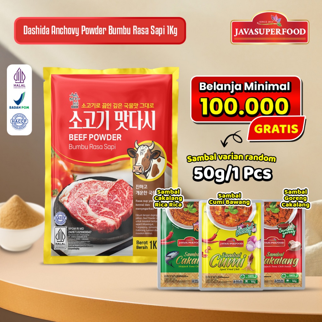 [HALAL] DASHIDA RASA SAPI / SOGOGI DASHIDA SOUP STOCK / BUBUK SAPI / BUMBU SAPI