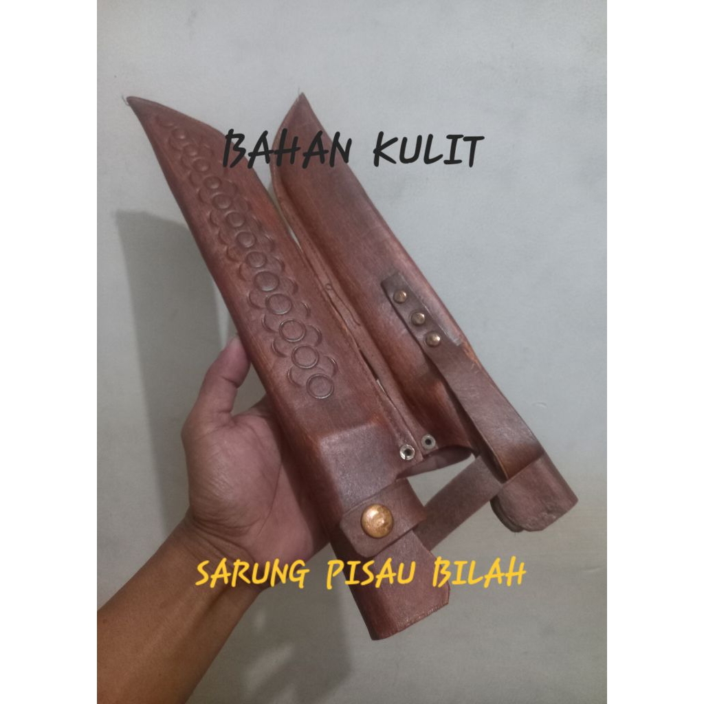 Serangka Sarung Pisau Bilah 15 Cm Bahan Kulit Asli