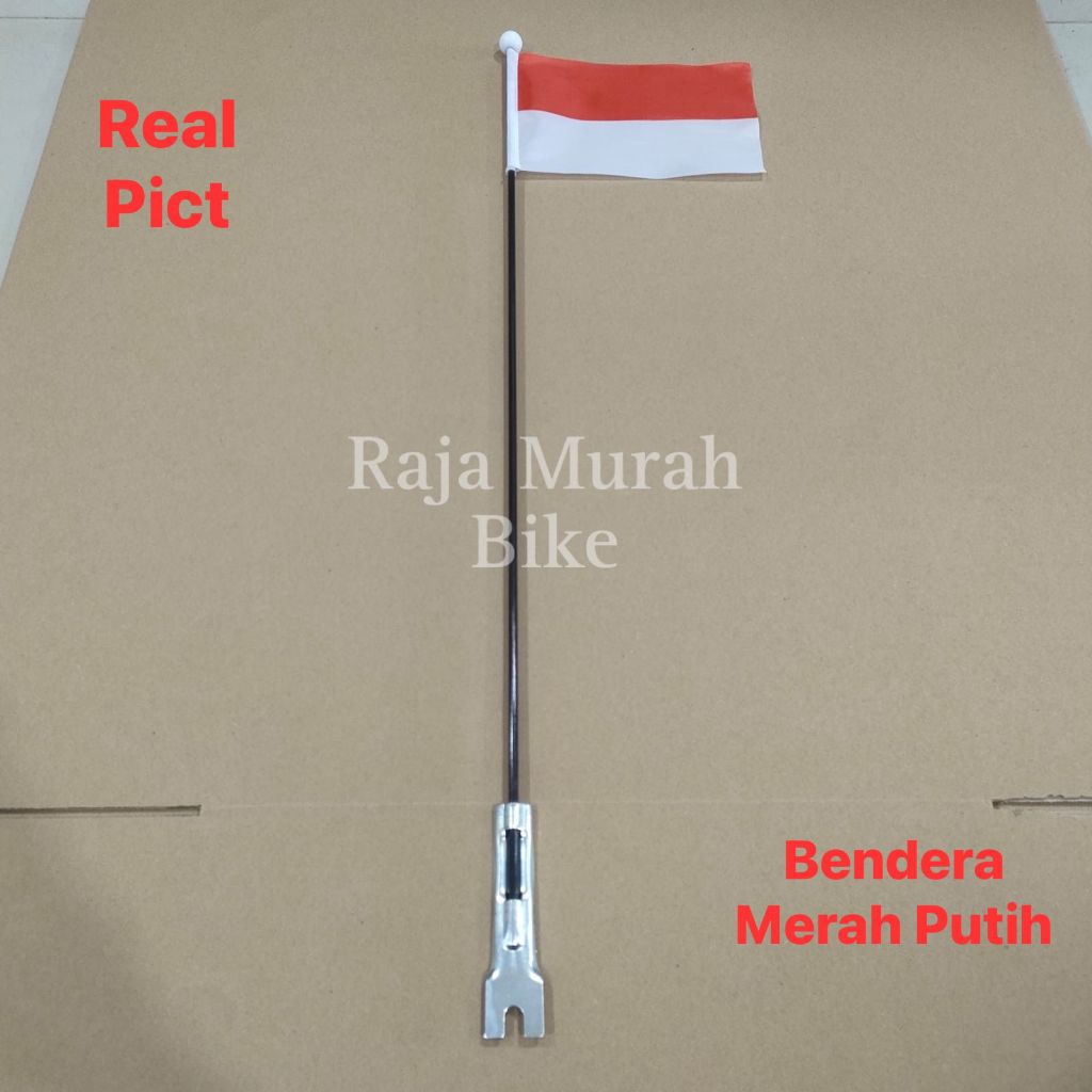Tiang Bendera Merah Putih Aksesoris Sepeda Bendera  Merah Putih Hiasan Sepeda