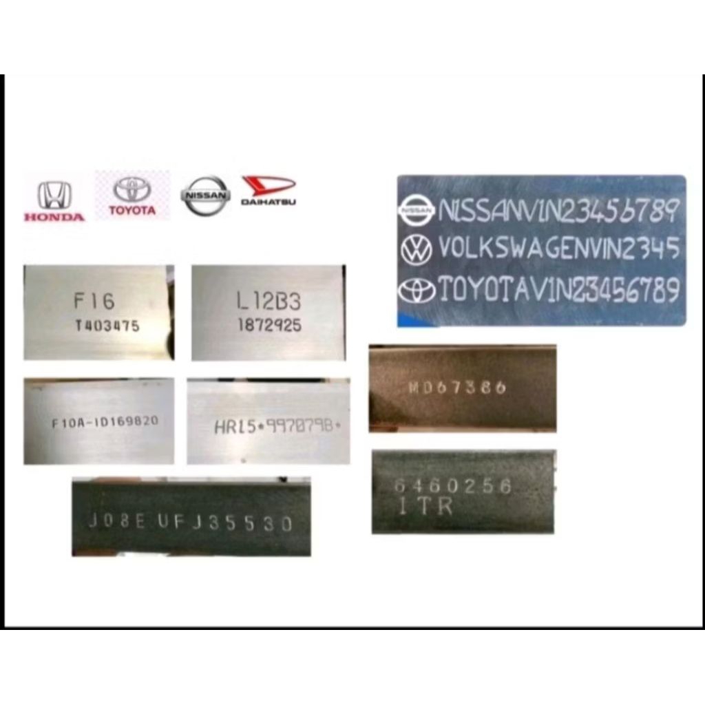 ketok nomor rangka mesin mobil