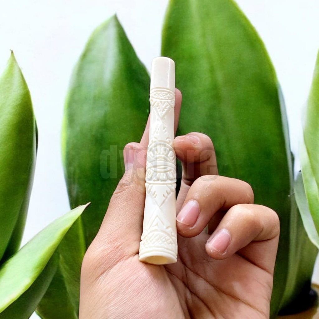 Pipa Once Cangklong Tulang Sapi Ukir Jepara Bali
