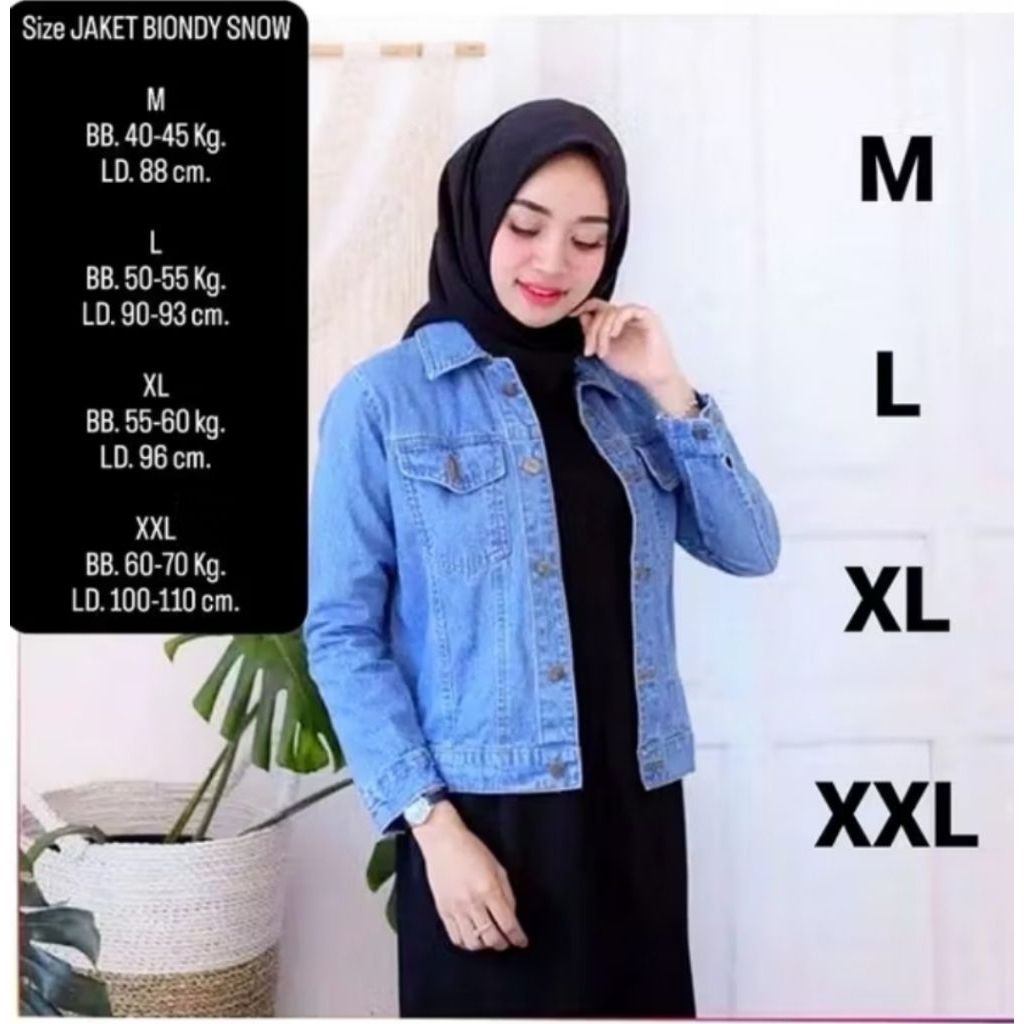 JAKET BIONDY WANITA / JAKET WANITA BIONDY JEAN DENIM SIZE L XL