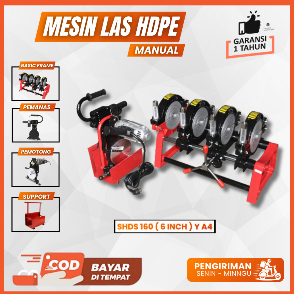 Mesin Penyambung Pipa Hdpe SHDS 160 Y A4 MM - Mesin Las Pipa 1.5 - 6 Inch