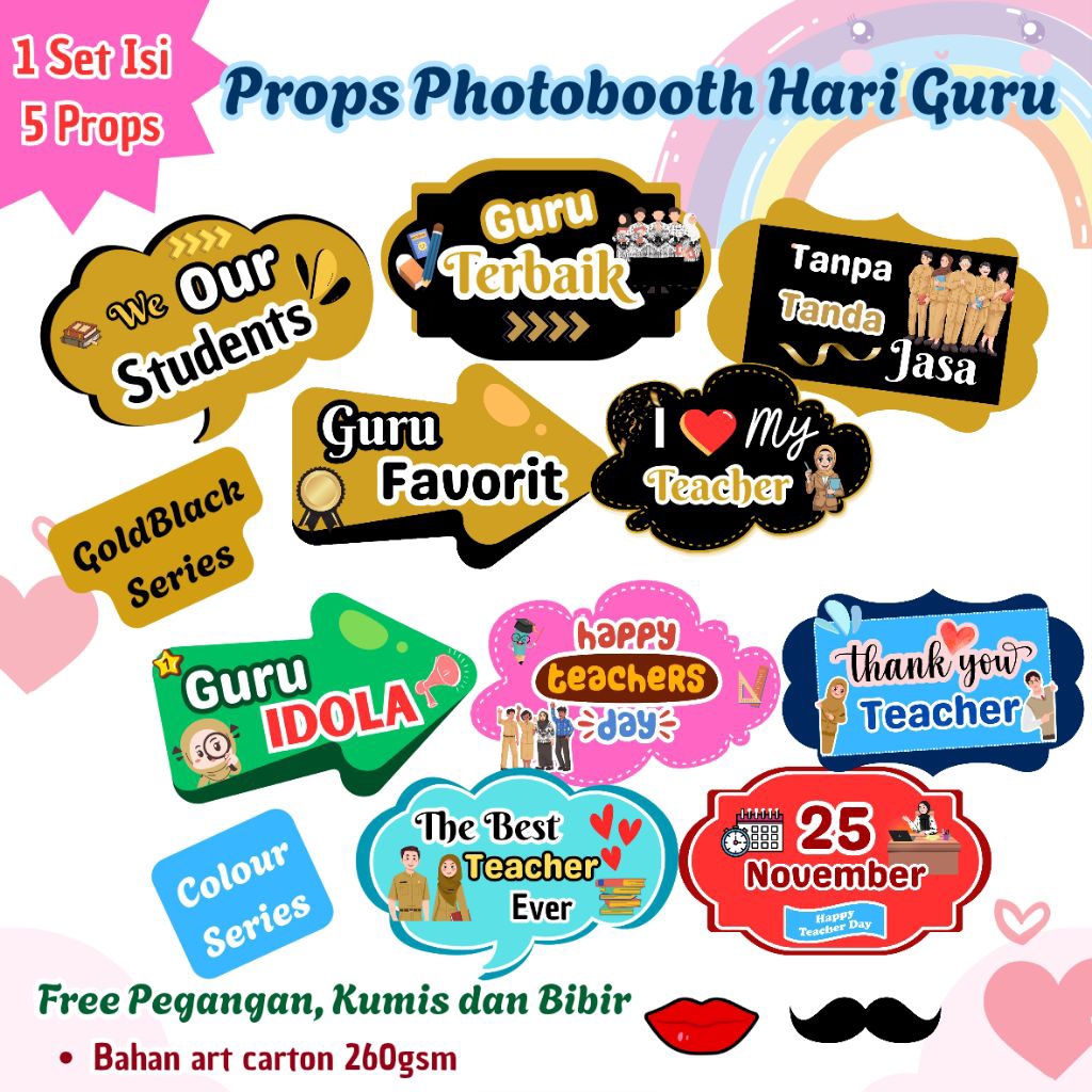 Props Hari Guru Nasional Hiasan photobooth