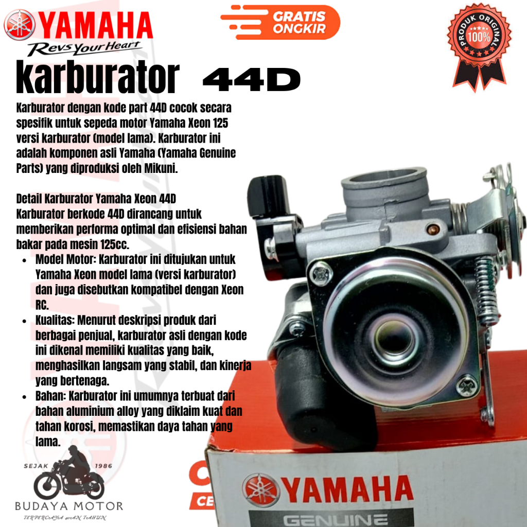ORIGINAL YGP Karburator Xeon 44D Carburator Xeon 44D