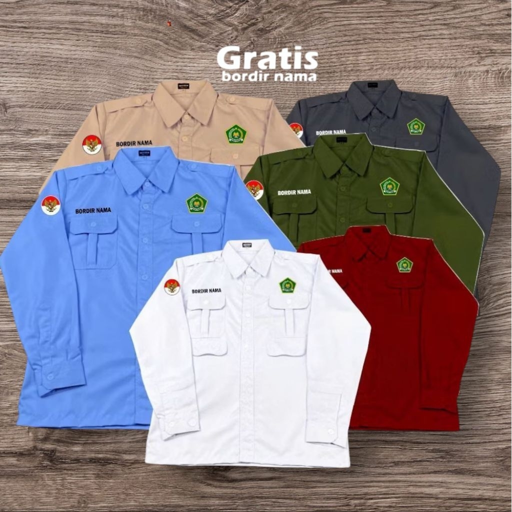 Kemeja  KEMENAG Biru Muda Lengan Panjang