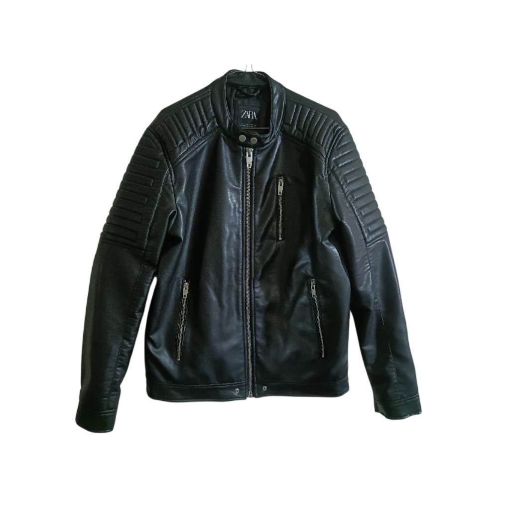 Jaket Jacket Bikers Zara Kulit Hitam
