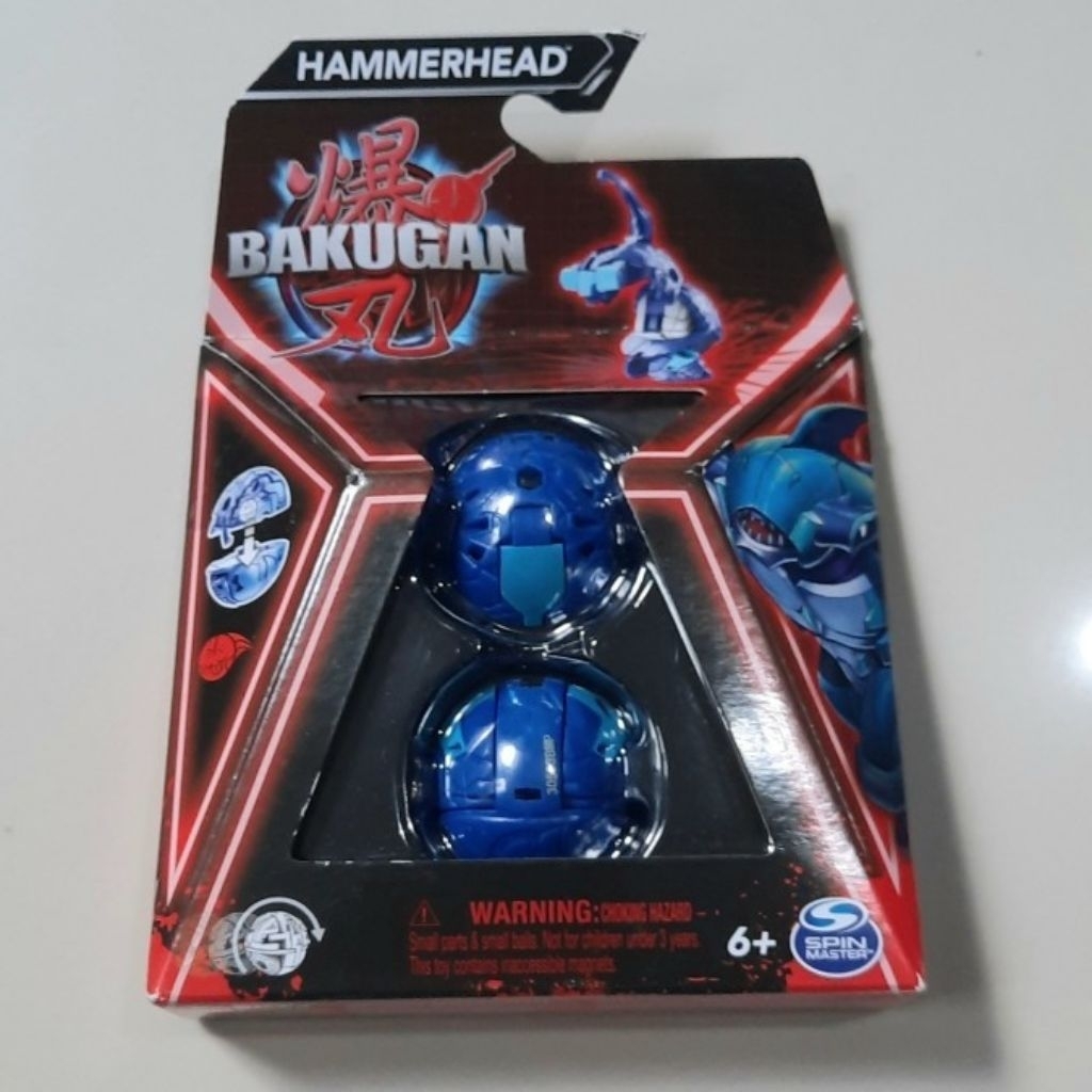 Bakugan G3 Hammerhead warna biru ori spin master