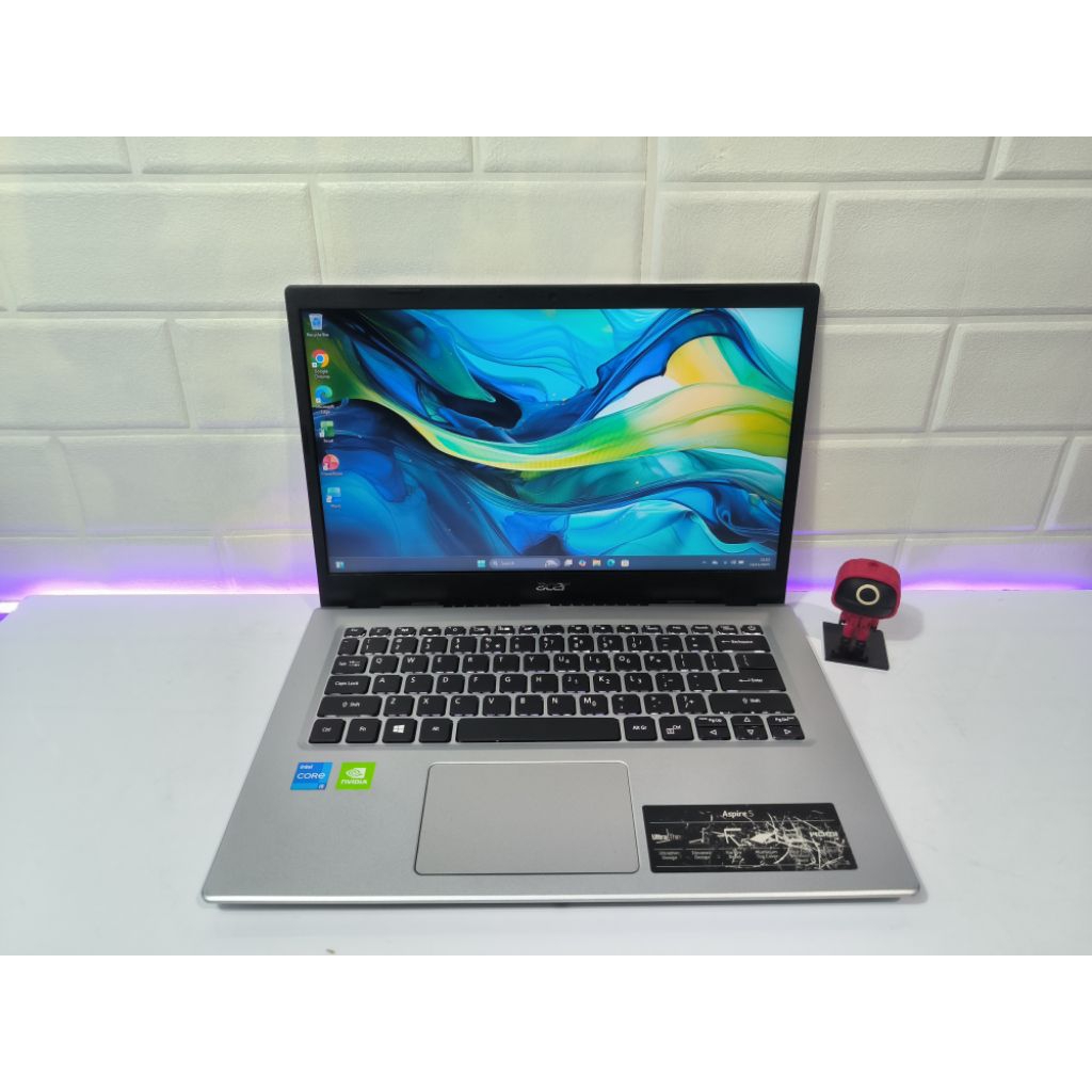 Laptop Acer Aspire 5 Core i5 GEN 11 Dual VGA Intel IrisXe + NVIDIA MX350 Backlit Mulus Siap Pakai De
