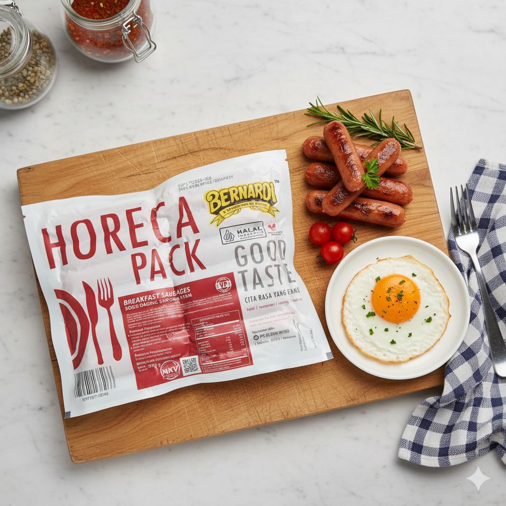Sosis Horeca Bernardi Sapi Dan Ayam Kombinasi 500gr / Bernardi Sosis Kombinasi Sapi Dan Ayam 500gr /