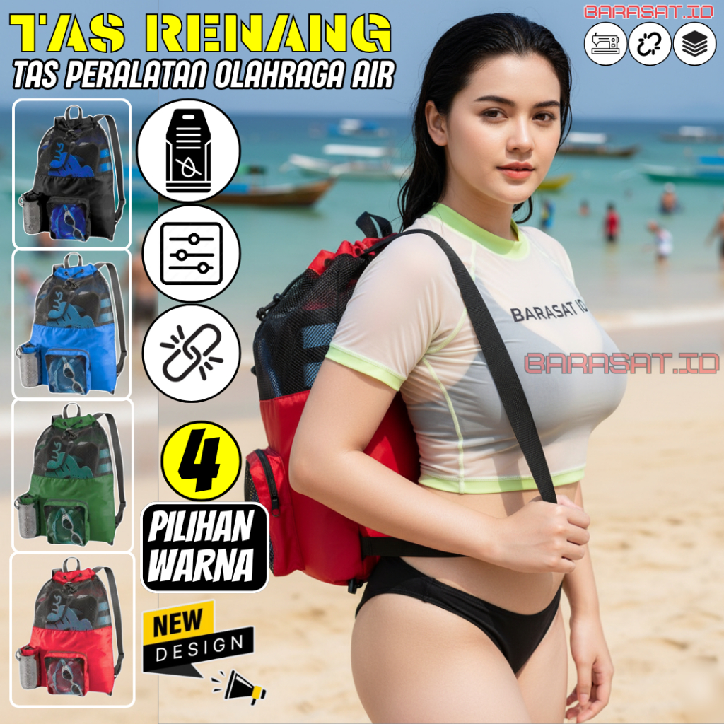 Ransel Backpack Pelampung Tas Renang Kantong Tas Jaring Perlengkapan Watersport Equipment Olahraga A