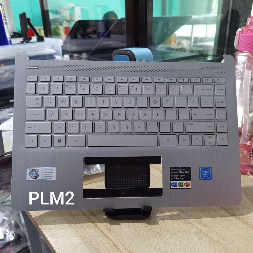 [ SILVER ] Palmrest HP 14s-Dq bisa juga untuk Hp 14s-Fq  Normal Tested Seken Original