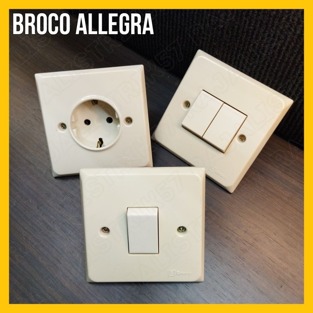 Broco Allegra Sakelar tunggal single switch stop kontak Broco Allegra
