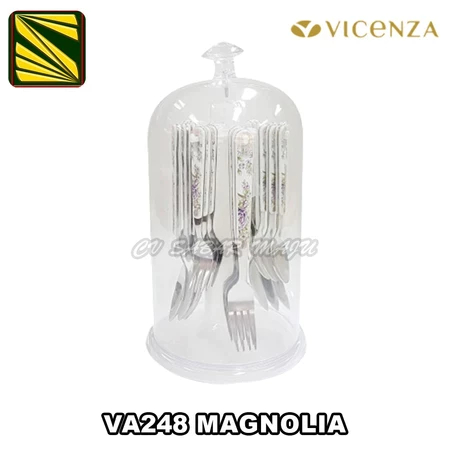 Vicenza Sendok Set Sendok Makan  Motif Vicenza V248 Sendok Dan Garpu Vicenza Spoon & Fork Putih Marm