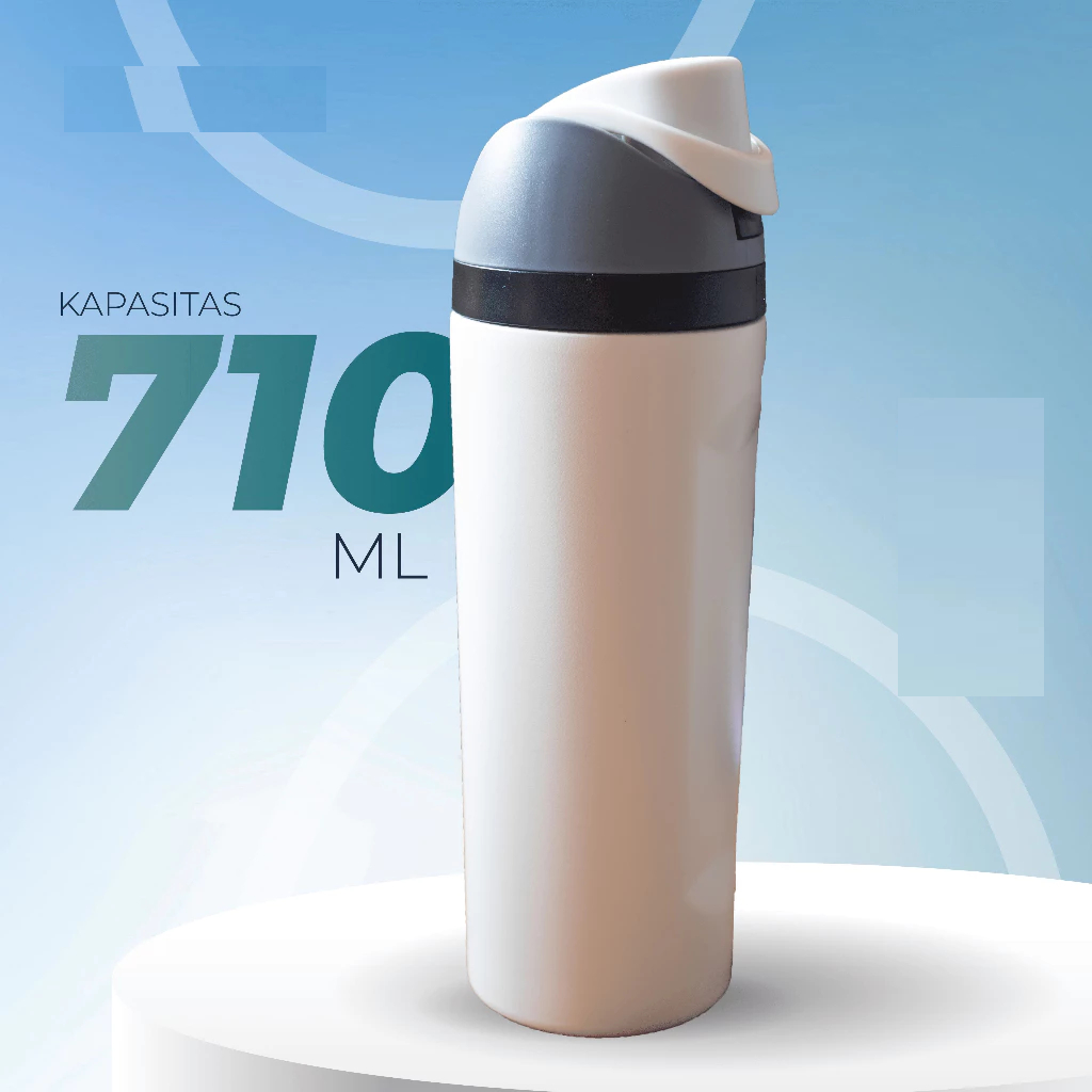 Botol Tempat Minum Freesip Tumbler Termos Air Panas Es Batu 24 oz Stainless Steel Tahan Lama