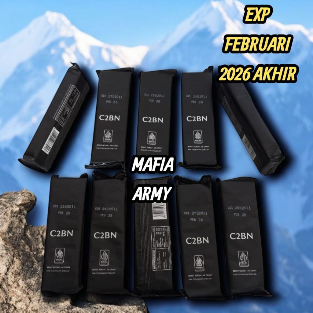 RANSUM TNI C2BN COKLAT FRESH DAN HALAL ASLI JATAH TNI / BISKUIT C2BN COKLAT TNI