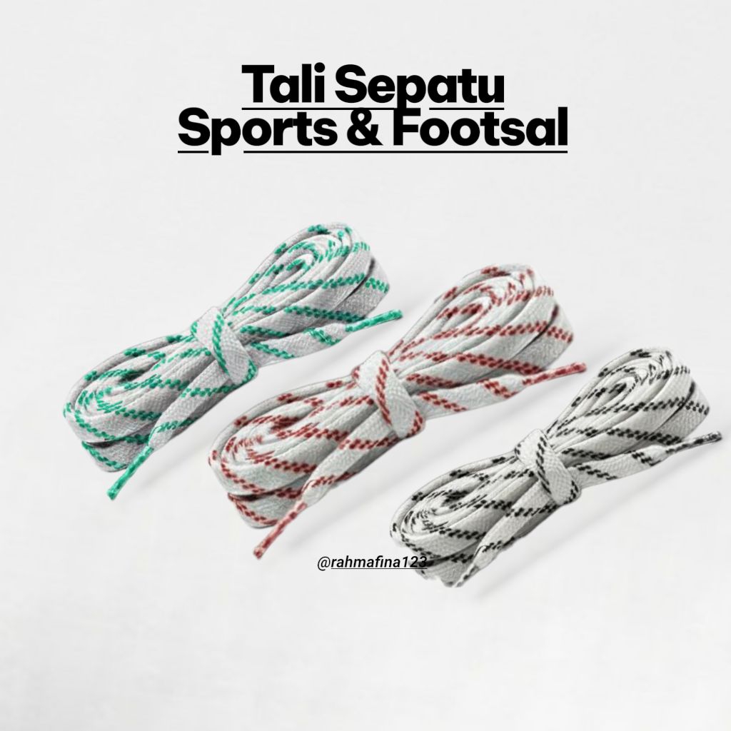 Tali Sepatu Putih motif shoe laces sports bola futsal