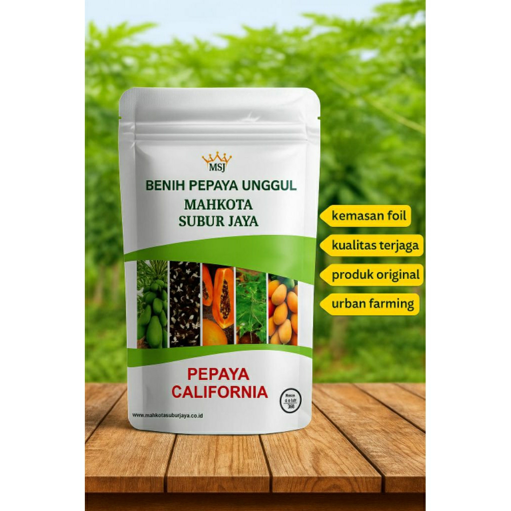 Benih Pepaya California IPB-9 asli lokal unggulan premium terbaik (5 gram 300 butir)