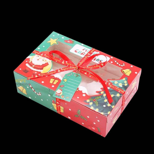 Kardus Cupcake Kotak Hampers Natal Gift Box Kado Hadiah Christmas Dus Packaging Parcel Kue Natalan