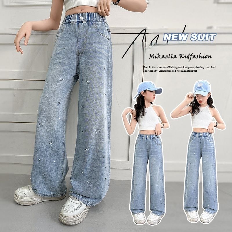 CELANA JEANS ANAK REMAJA CEWEK KULOT PEARLY CANTIK TRENDY KEKINIAN IMPORT