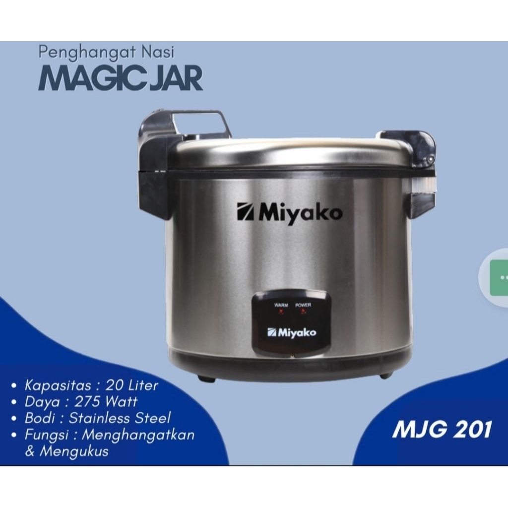 Magic Jar Miyako MJG-201/Miyako MJG-201 Penghangat Nasi 20  Liter