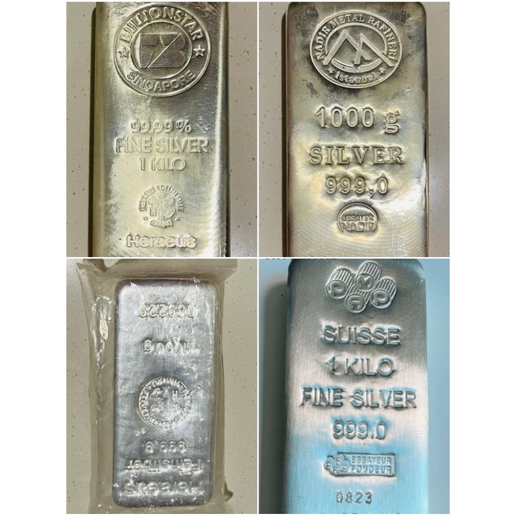 TERMURAH Perak Murni Batangan Fine Silver Bar PAMP 1kg LBMA Silver Bullion 250gr ASLI ORI 100%