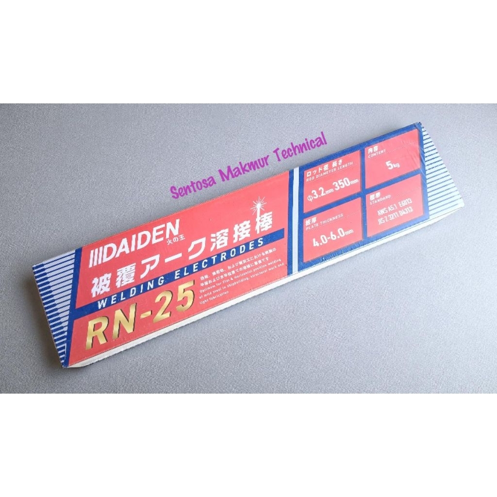DAIDEN 3.2 MM 5KG Kawat Las Welding Electroda Electrodes RN-25 AWS E6013 3,2 3,2MM 3.2MM