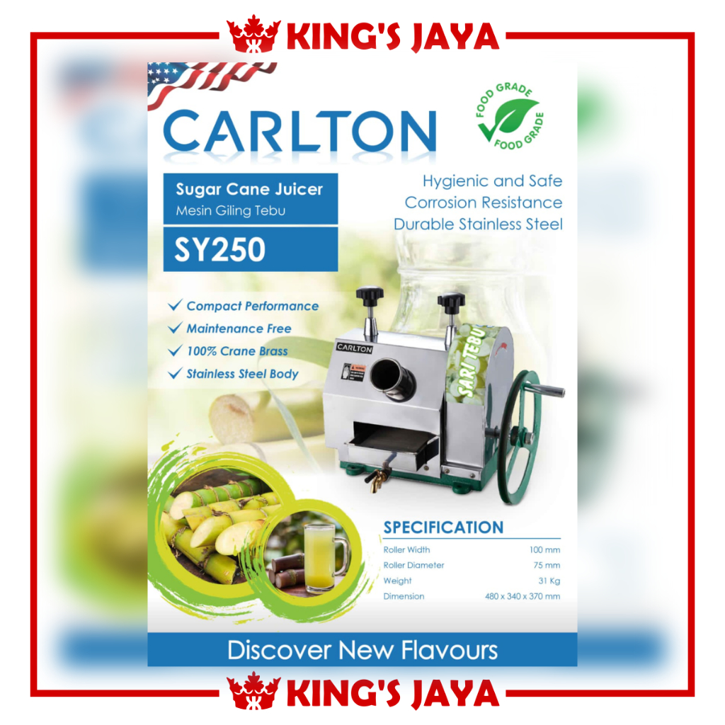 Mesin Giling Tebu CARLTON SY250 Gilingan Press Peras Tebu SY-250