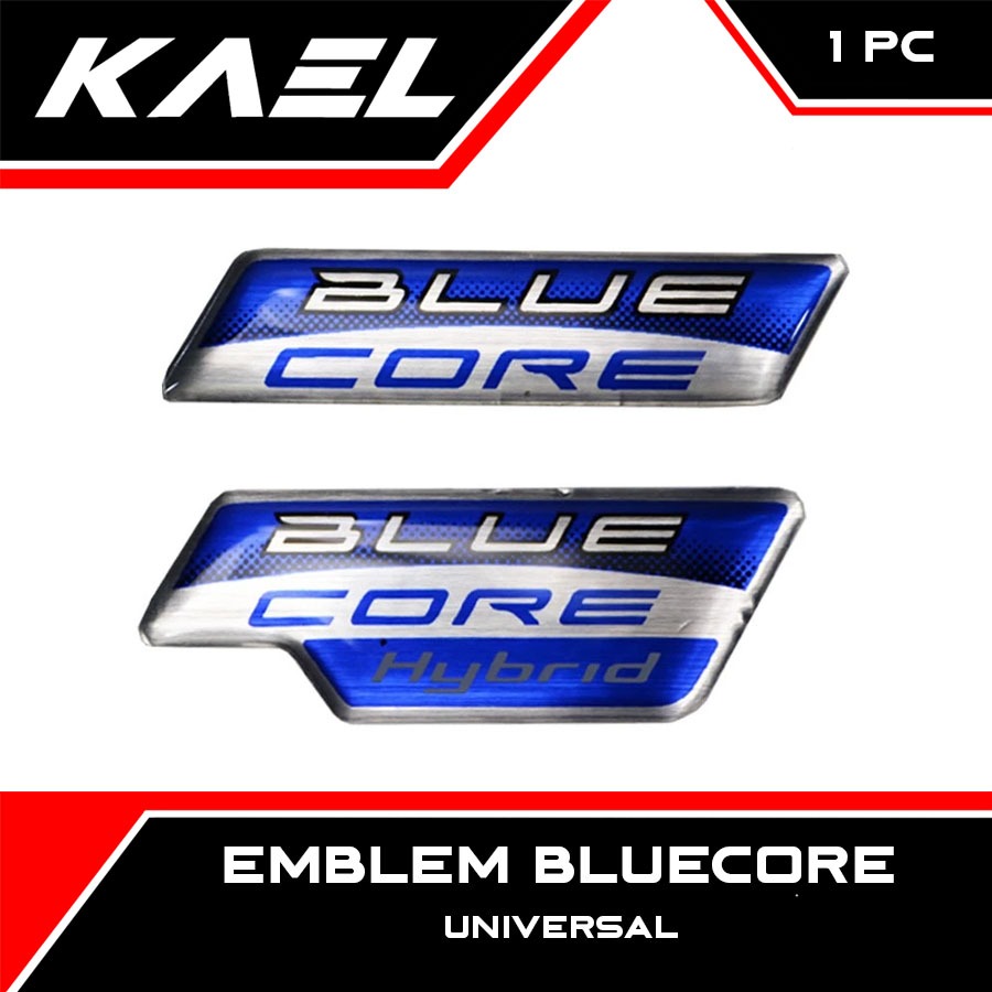 1 PC Emblem Bluecore Universal Semua Jenis Motor Mio M3 & Mio S & Fino 125 & Soul GT & NMAX & Aerox 