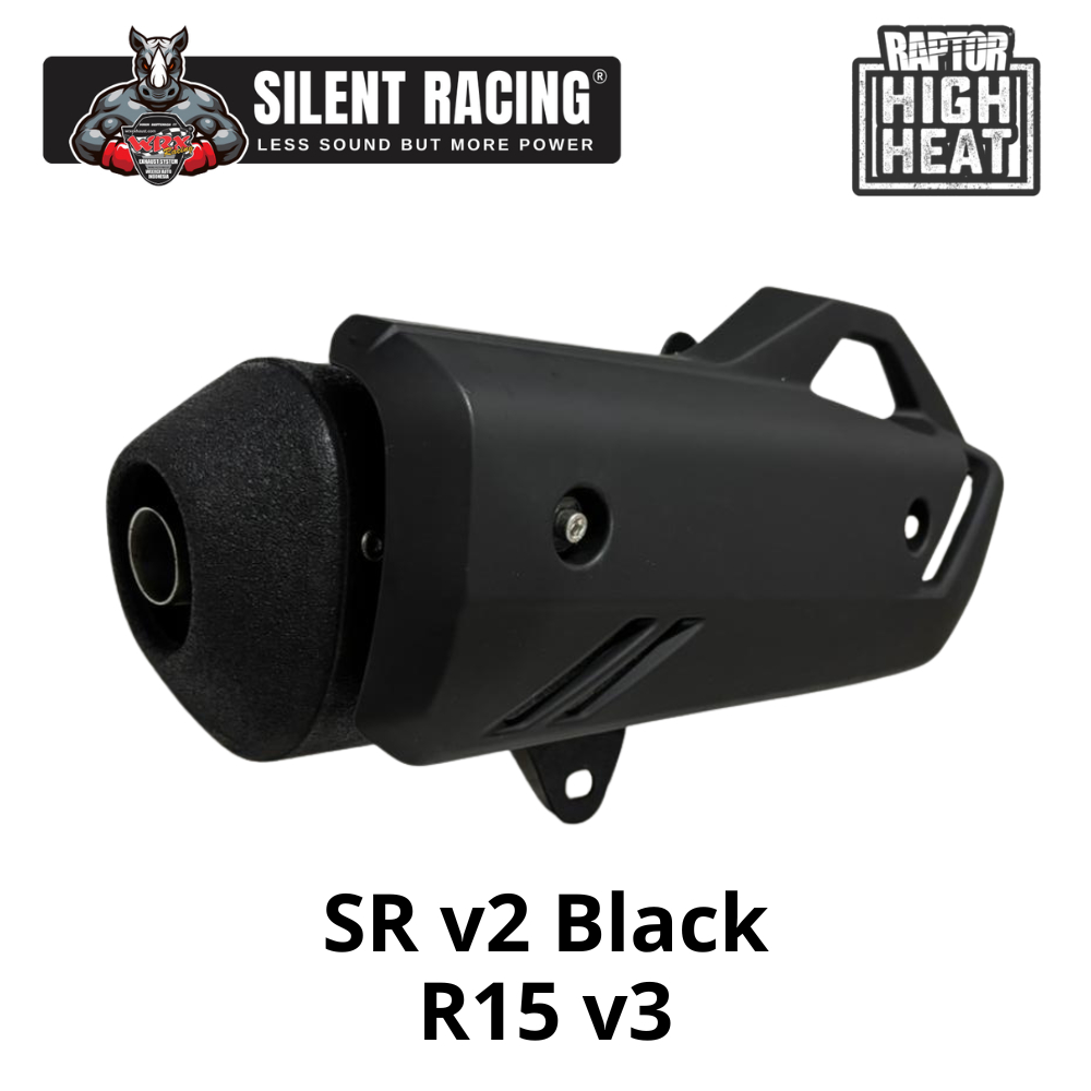 Knalpot WRX SR v2 Black Yamaha R15 v3