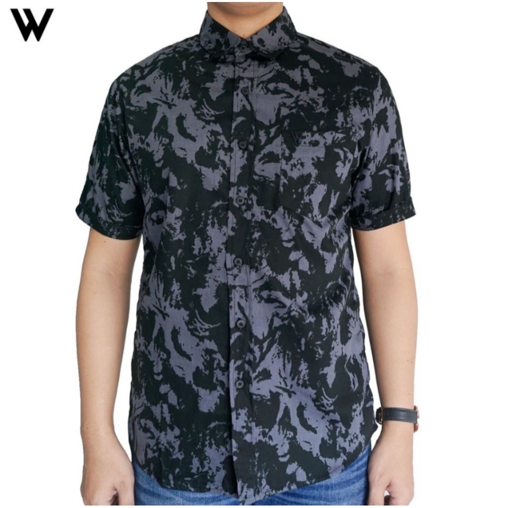 Kemeja WALRUS STUDIO Original Motif Abstrak  Terbaru XL  S