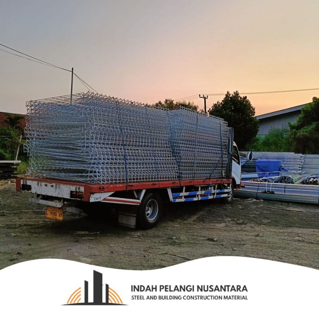 Pagar BRC Galvanis 120x240x6mm (5.5mm) SNI Anti Karat Besi 6mm Lapisan Galvanis EP Tiang Terpisah