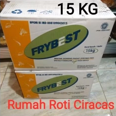 FRYBEST 15KG 1CTN DUS MINYAK PADAT DONAT MASAK GORENG CTN OIL FRY BEST KG