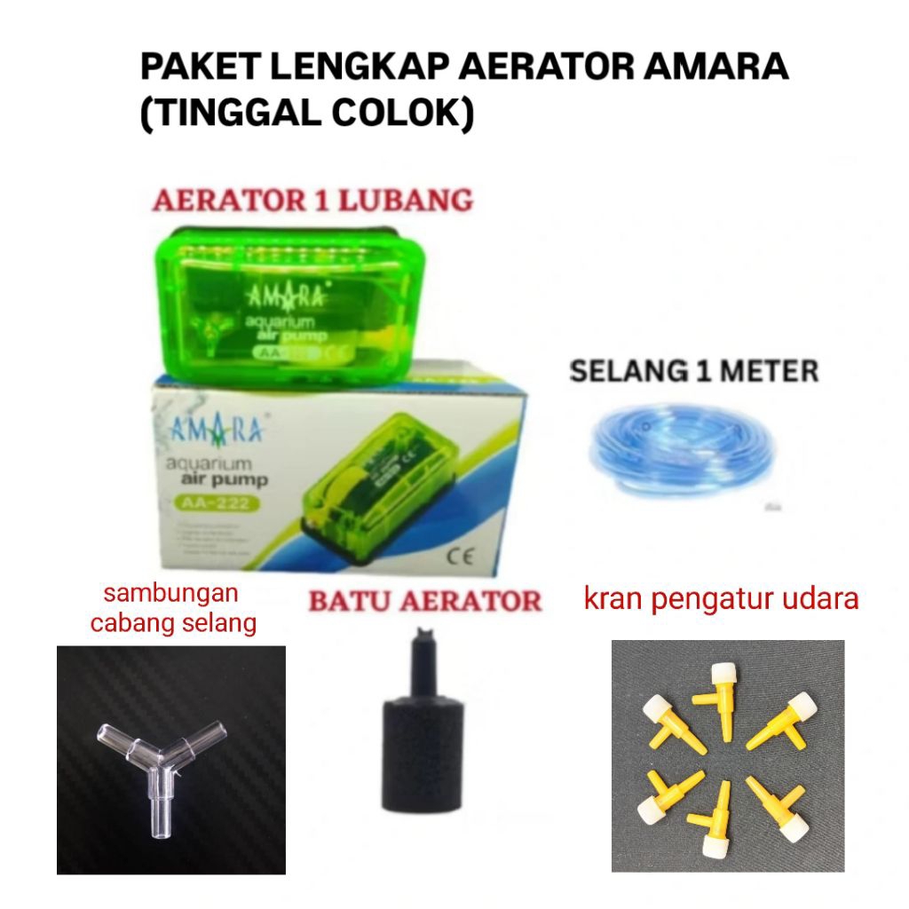 PAKET LENGKAP Aerator Amara 1Lubang