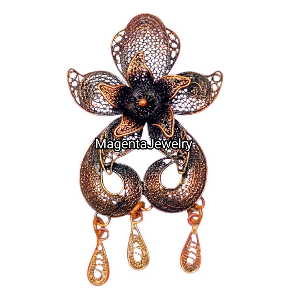 Bros etnik bahan tembaga bakar  bros premium bros vintage BBS053