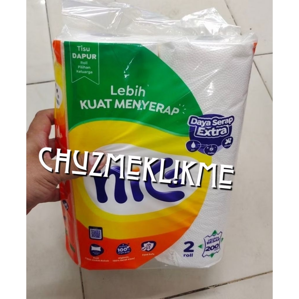 Nice towel tissue isi 2 roll/Tisu Nice towel 200 sheets isi 2 roll/Tissu Nice Towel