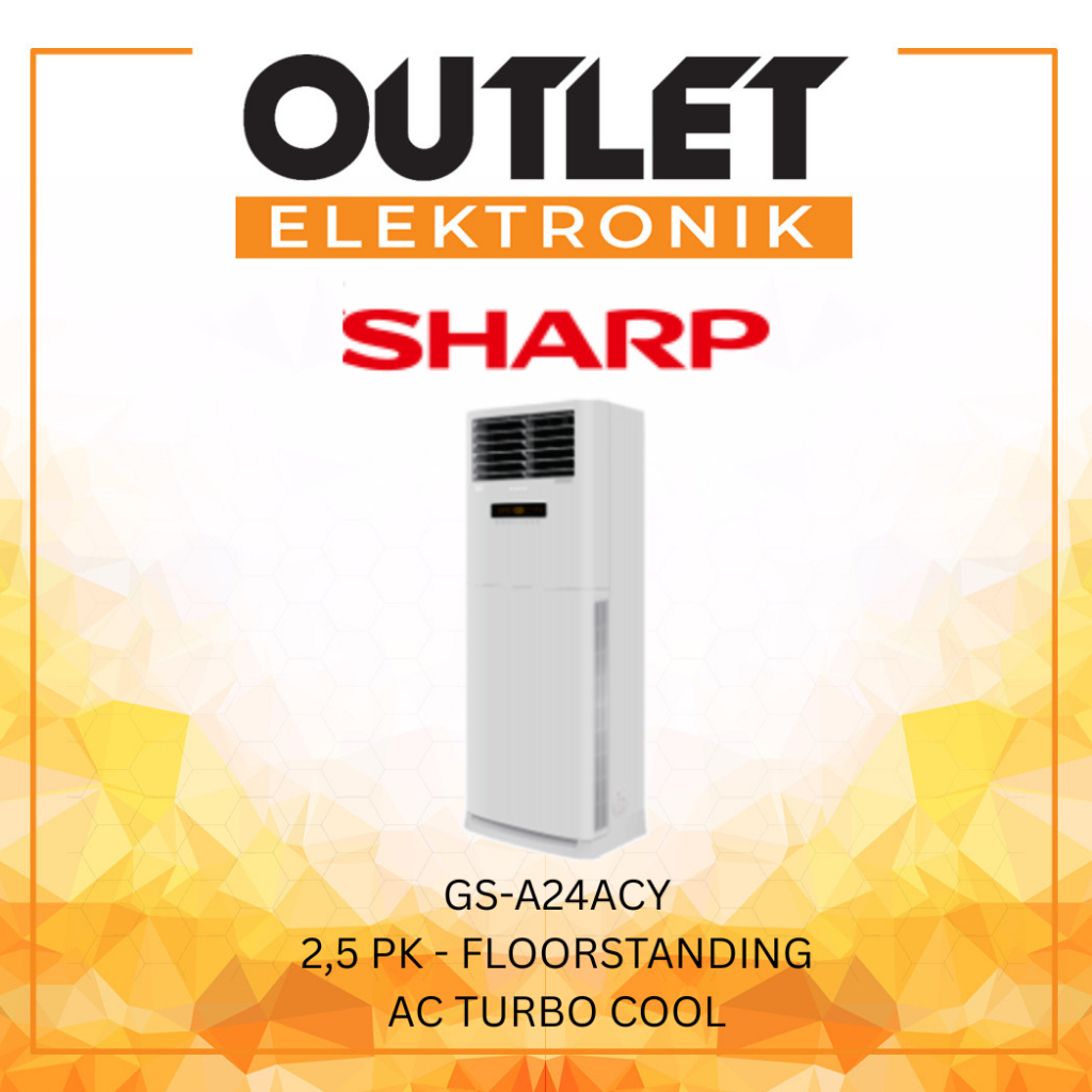 [UNIT ONLY] Sharp AC Standing Floor 2.5PK GS-A24ACY / 2.5 PK GS A24ACY Turbo Cool Series GSA24ACY 24
