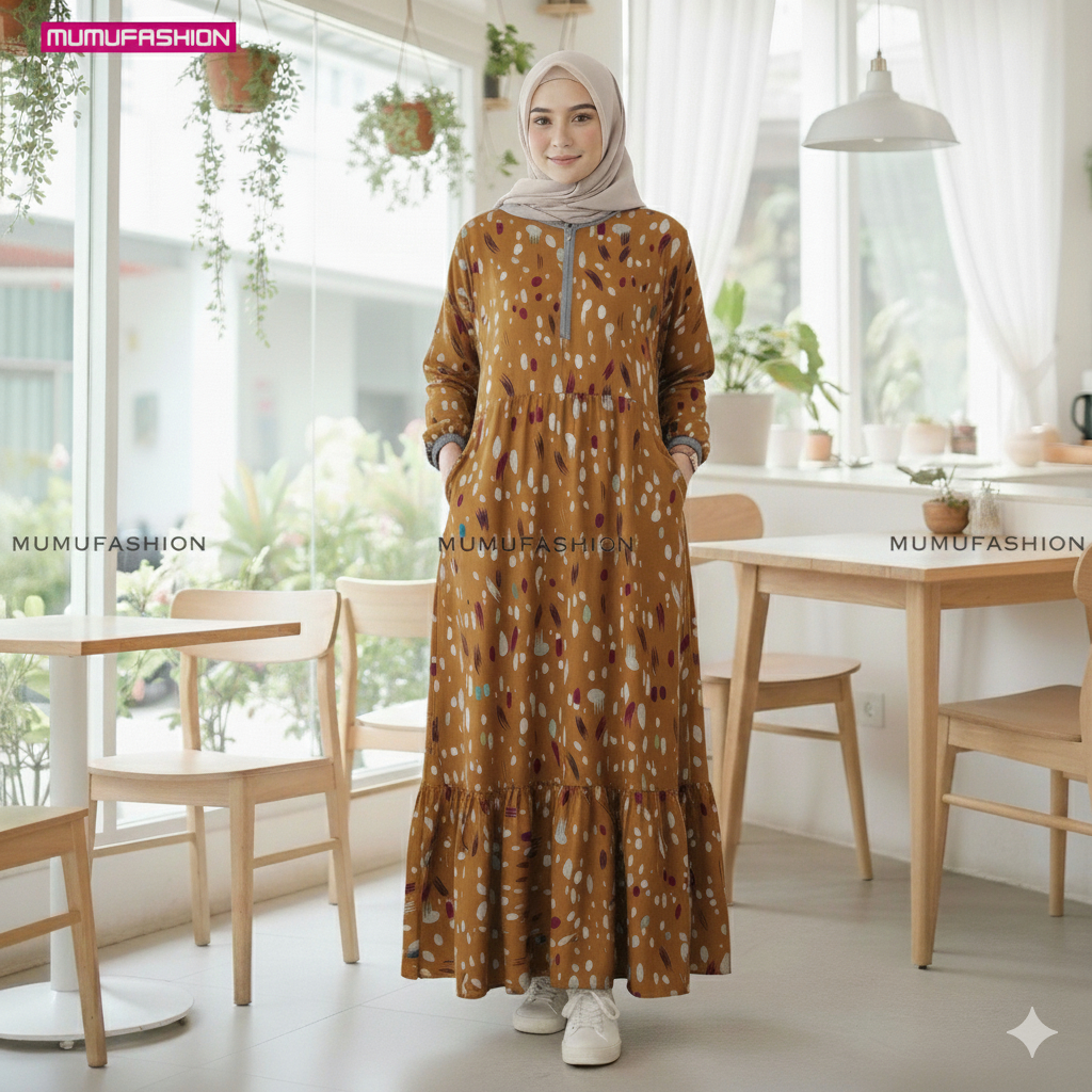 TKG - FALISHA MAXY Best Seller Bisa Cod Dress Gamis Calvin Jeans Jumbo Busui Terbaru