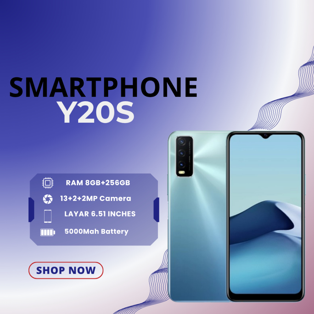HP SMARTPHONE ADROID VIVO Y20S RAM 8 GB+256 GB BERGARANSI 12 BULAN
