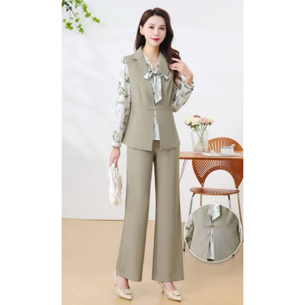 Yuanji, oudisi dan Y-Mingyang setelan celana korea wanita panjang