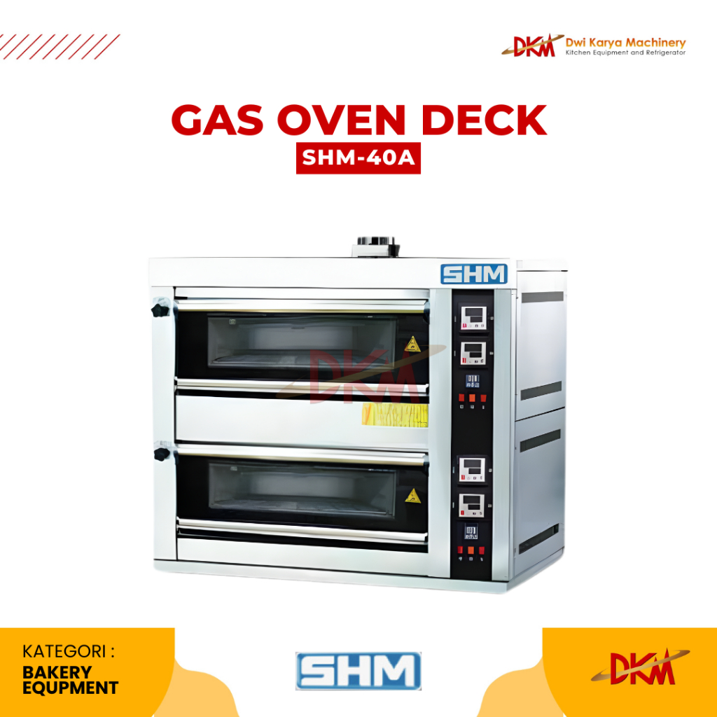 SHM Gas Deck Oven SHM-40A / Oven 2 Deck 4 loyang