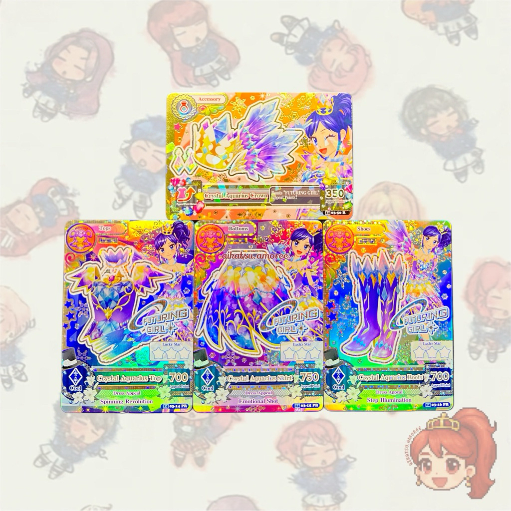 Aikatsu Premium Futuring Girl Crystal Aquarius Set NON BEST Ver Aoi Kiriya