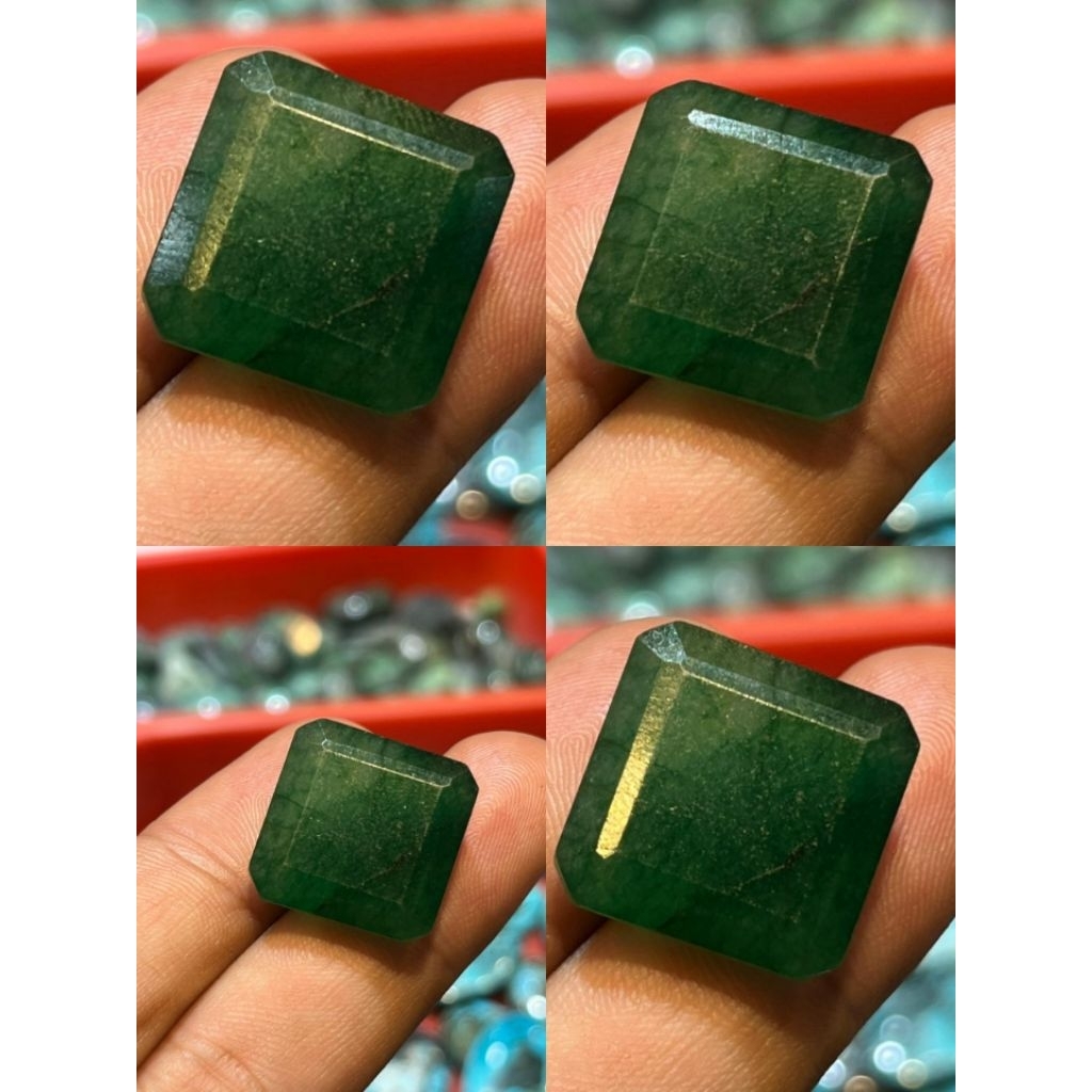 Batu akik permata Natural Green quartzshit batu permata asli bahan giok