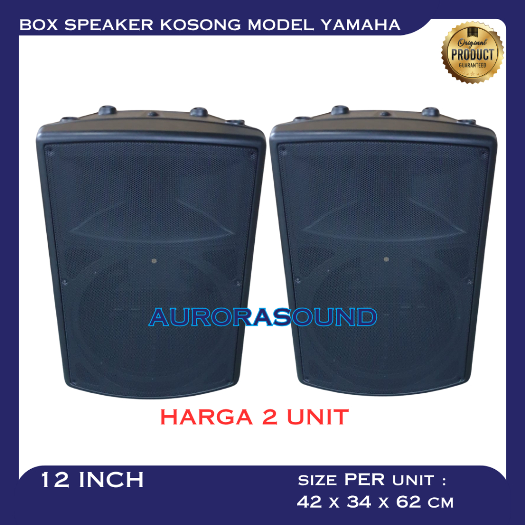 BOX SPEAKER 12 INCH MODEL YAMAHA DBR SEPASANG / 2 PCS FIBER PLASTIK 12 BOK KOSONG BODI TEBAL