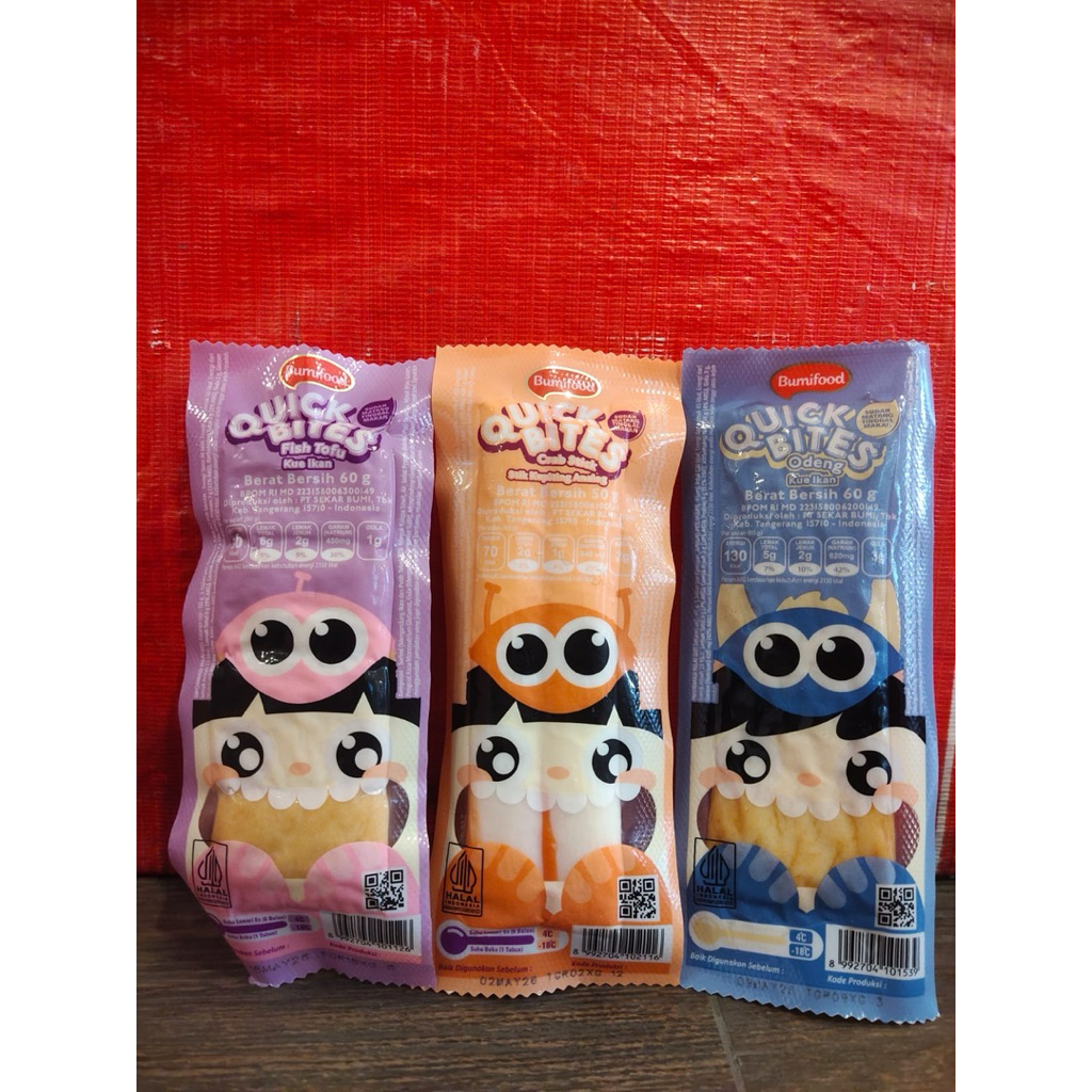 Bumifood quick bites camilan Odeng/ Fish Tofu/ Crab stick praktis siap makan 50-60 gr
