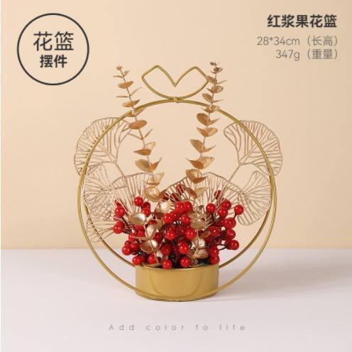 FLOWERSUPPLY- POT BUNGA BESI EMAS STAND BUNGA - KOREA METALLIC GOLD VAS BESI VAS BUNGA IMLEK - POT B
