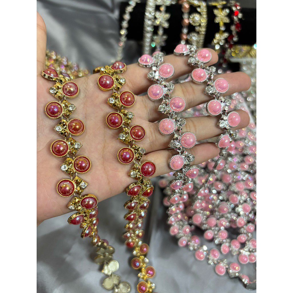 Aplikasi Payet Diamond Rangkai MUTBEL Mata Aksesoris Meteran Per ROLL